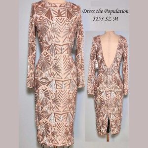 Short Sequin Pattern Dress